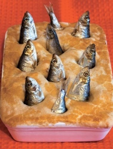 Pastel de cabezas de pescado