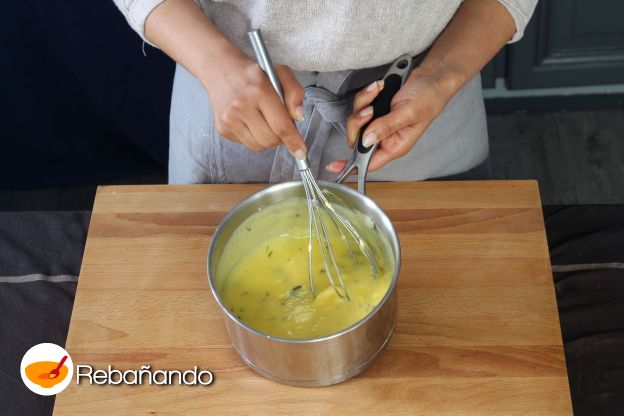 Preparación de la crema de lima y menta IV