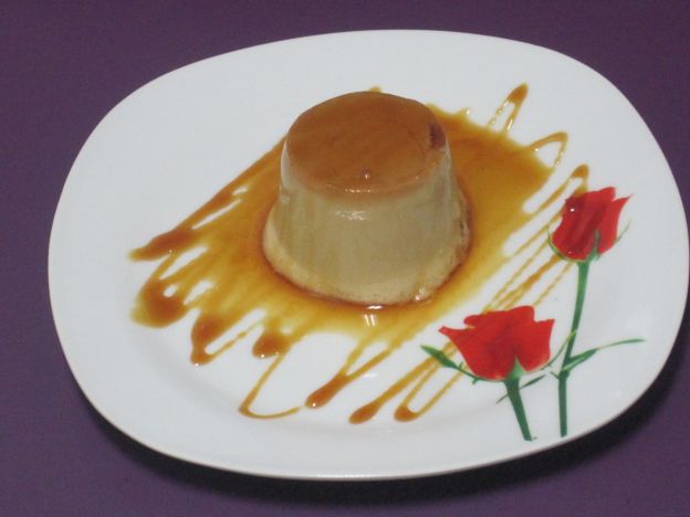 Flan de turrón blando