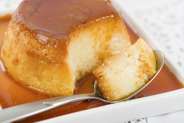 Flan de turrón