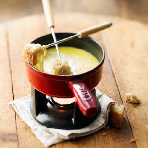 Fondue de queso gruyère