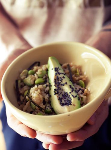 Ensalada de arroz y habas