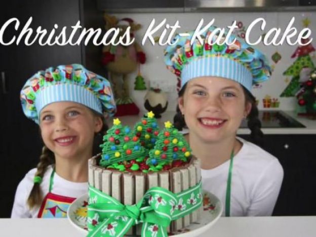 Tutorial de tarta Kit-Kat Christmas