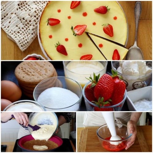 Prepara paso a paso un delicioso cheesecake con coulis de fresas