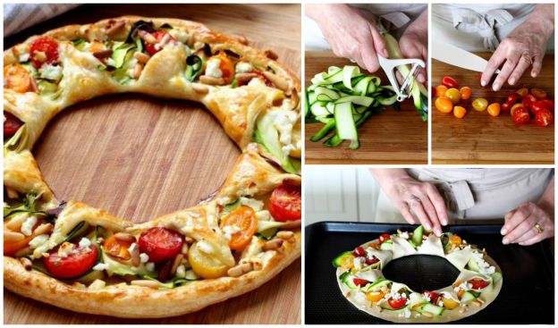 Prepara una tarta de verduras en forma de corona