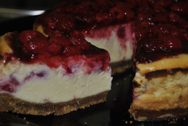 Tarta de queso con mermelada