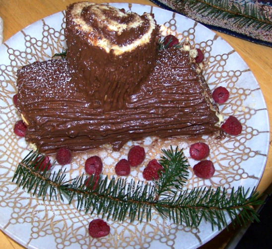 Tronco de Navidad relleno de Nutella