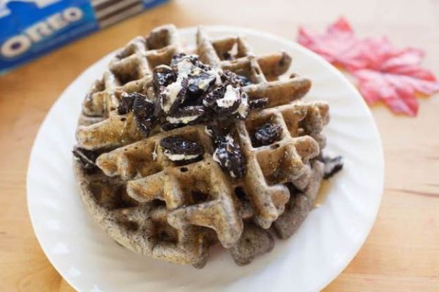 Waffles de Oreo