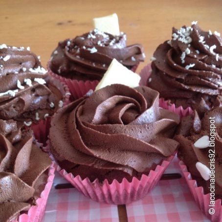 Cupcakes de brownie de almendra