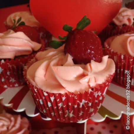 Cupcakes de Chocolate y Fresas