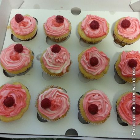 Cupcakes de yogurt y frambuesa