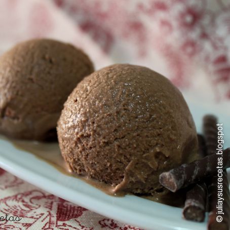 Helado de chocolate