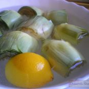 Arroz con alcachofas y champiñones - Paso 1