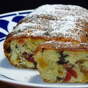 Plum cake de fruta confitada y pasas