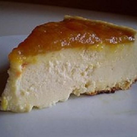 TARTA DE QUESO CON MERMELADA DE MELOCOTóN