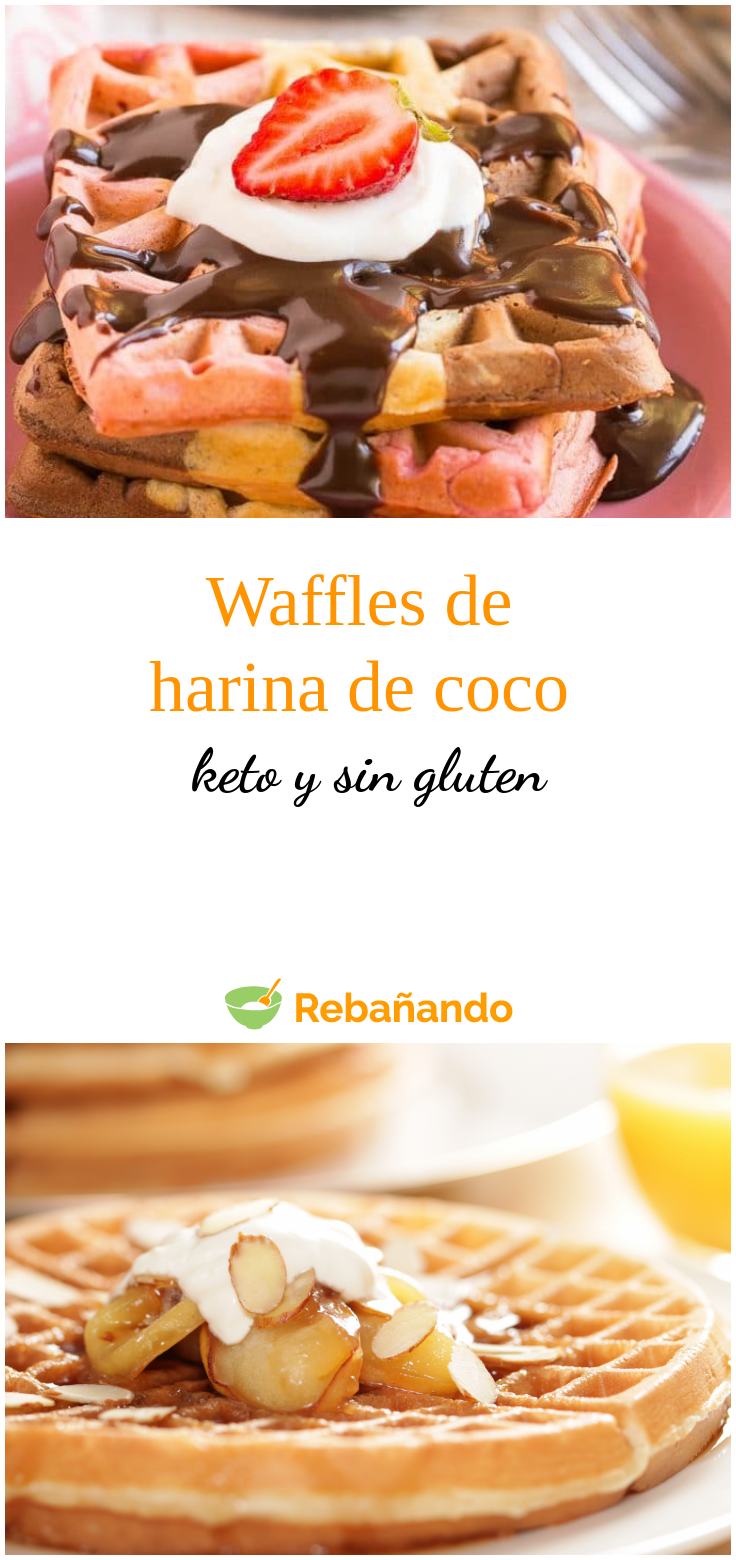 Deliciosos WAFFLES de harina de COCO, ESPONJOSOS y ligeros