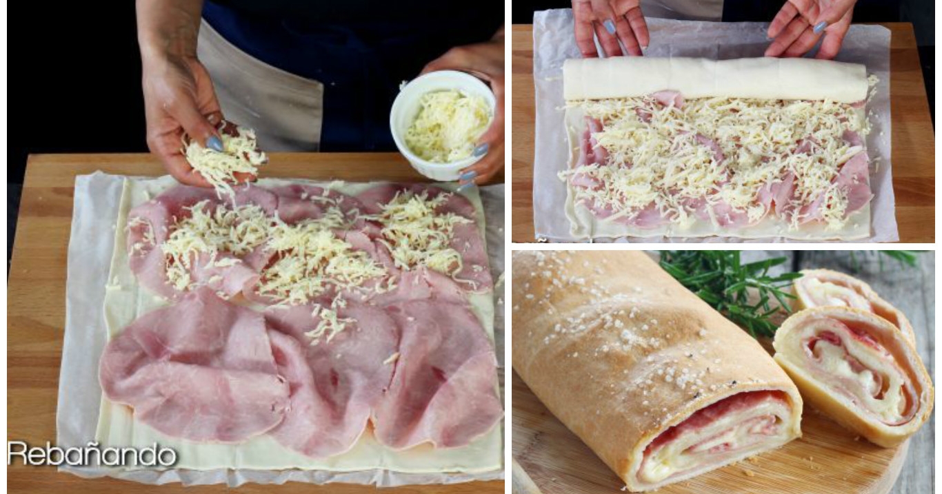 Pan relleno de jamón y queso: un entrante que te abrirá el apetito